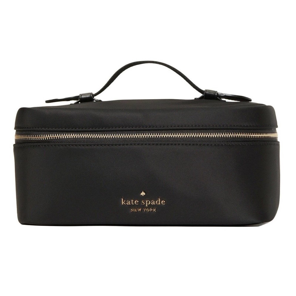 Kate Spade Chelsea Travel Makeup Cosmetic Black Nylon Bag Brand New Kate S Tags